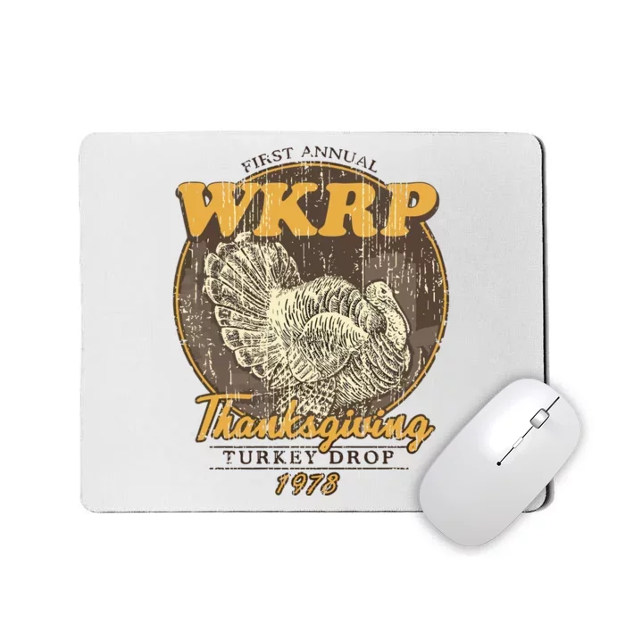 Retro First Annual Wkrp Thanksgiving Turkey Drop Mousepad