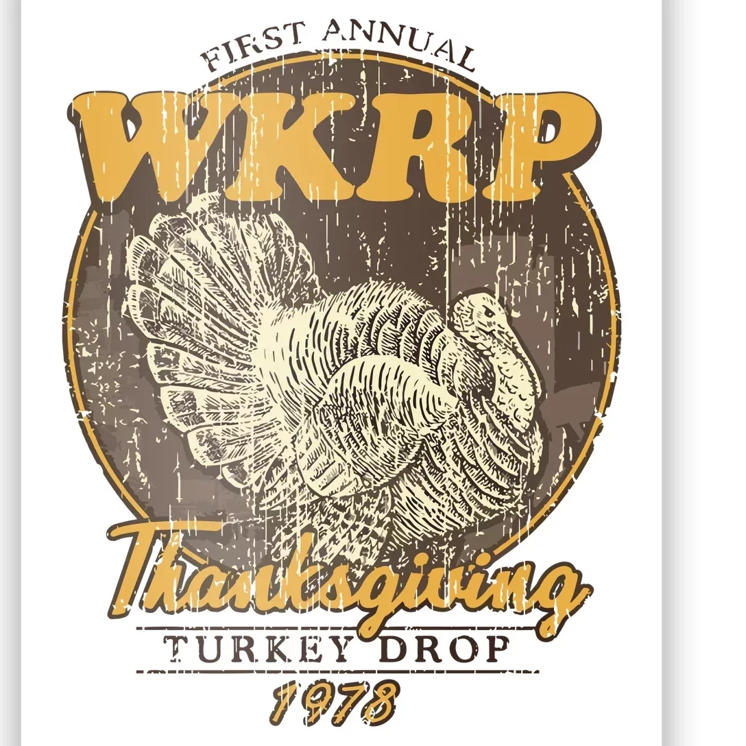 Retro First Annual Wkrp Thanksgiving Turkey Drop Poster