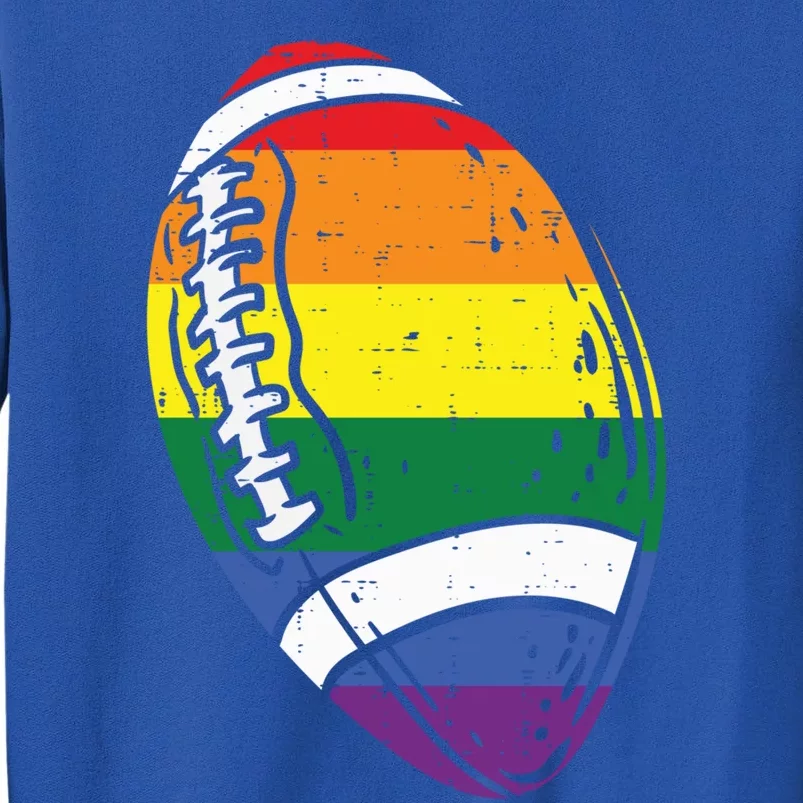 Rainbow Flag American Football Lgbt Pride Month Gay Ally Gift Sweatshirt