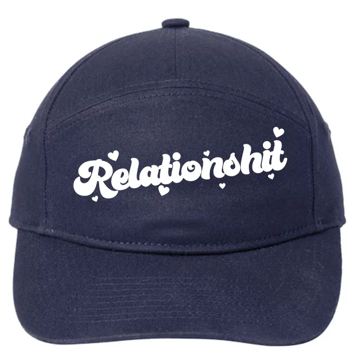 Relationshit Funny Anti Valentine 7-Panel Snapback Hat