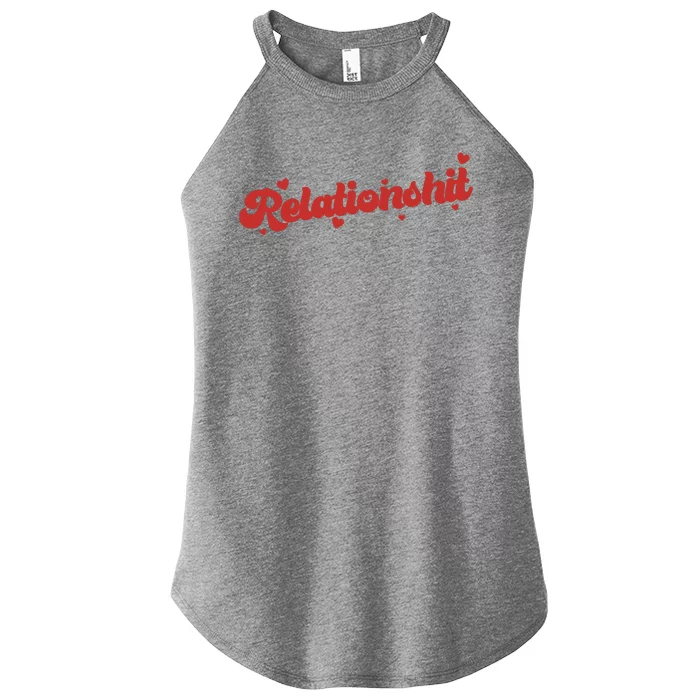 Relationshit Funny Anti Valentine Women’s Perfect Tri Rocker Tank