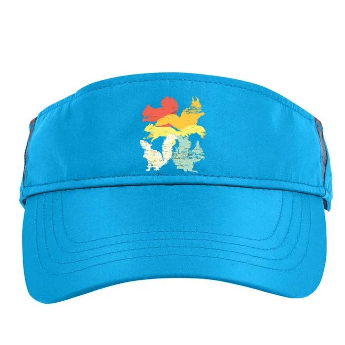 Retro Forest Animal Lover Gift Idea Squirrel Adult Drive Performance Visor