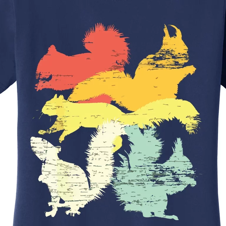 Retro Forest Animal Lover Gift Idea Squirrel Women's T-Shirt