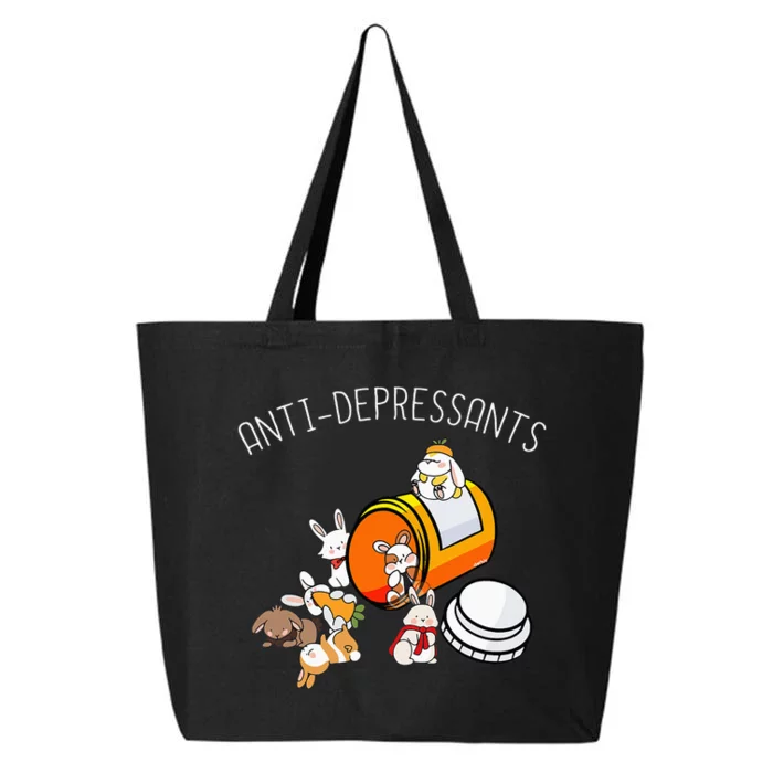 Rabbit Funny Antidepressants Gift Idea Bunny 25L Jumbo Tote