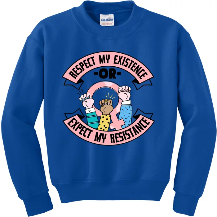 Radical Feminist Af 'S Rights March Activist Gift Kids Sweatshirt