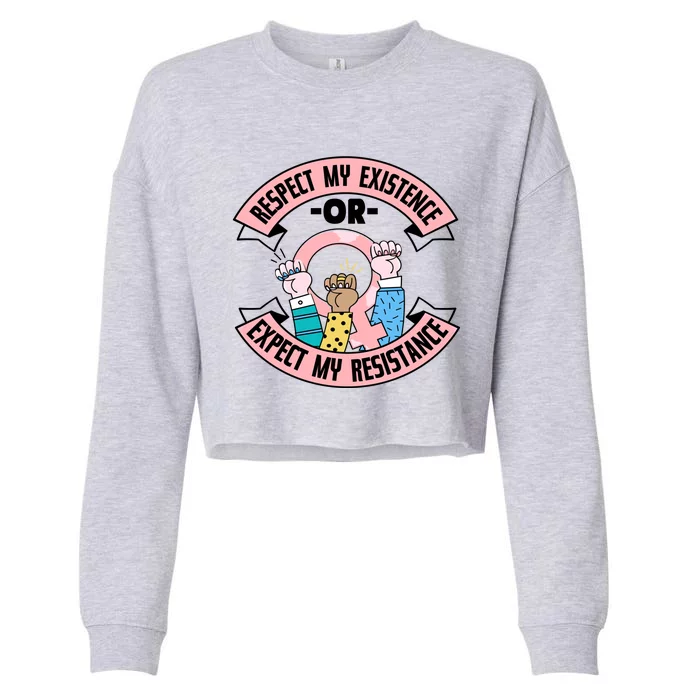 Radical Feminist Af 'S Rights March Activist Gift Cropped Pullover Crew