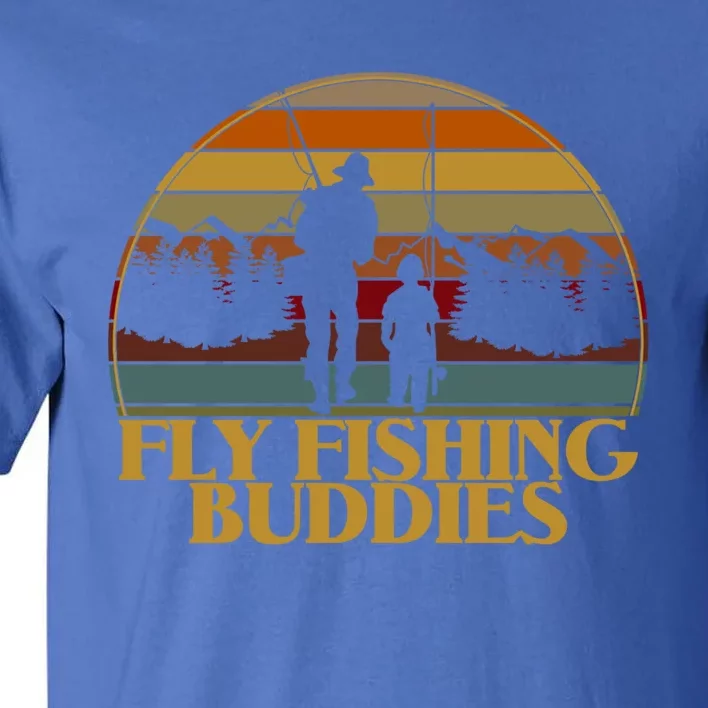 Retro Father And Son Fly Fishing Buddies For Life Cute Gift Tall T-Shirt