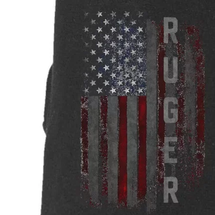 Ruger Family American Flag Doggie 3-End Fleece Hoodie