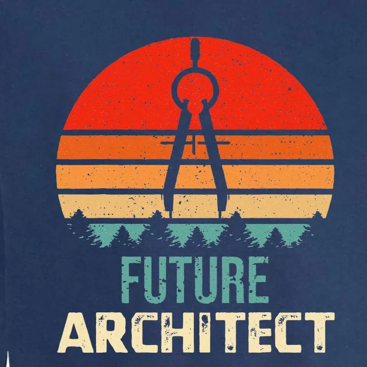 Retro Future Architect Compass Architecture Student Garment-Dyed Sweatshirt