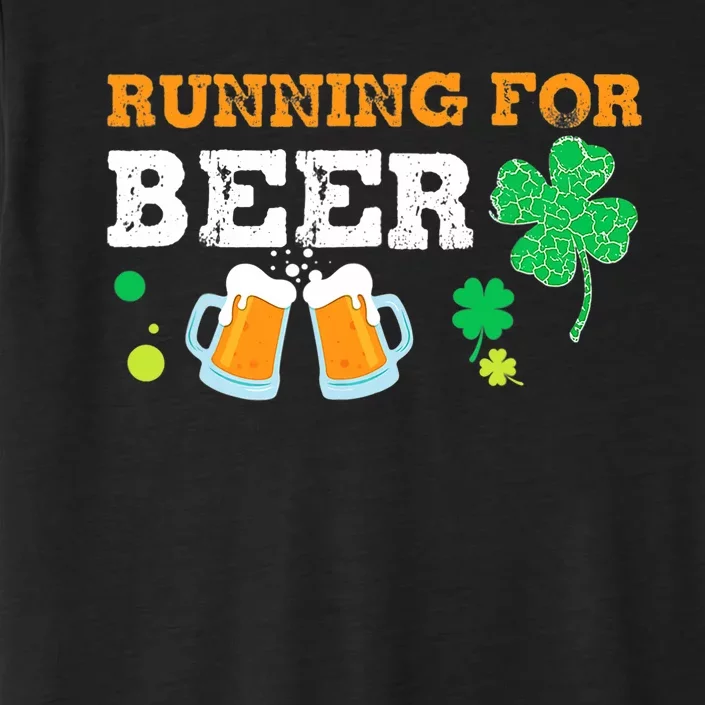 Running For Beer Funny St Patrick's Day Irish ChromaSoft Performance T-Shirt