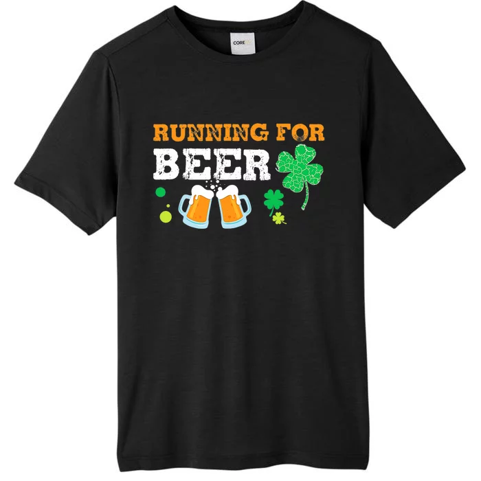 Running For Beer Funny St Patrick's Day Irish ChromaSoft Performance T-Shirt