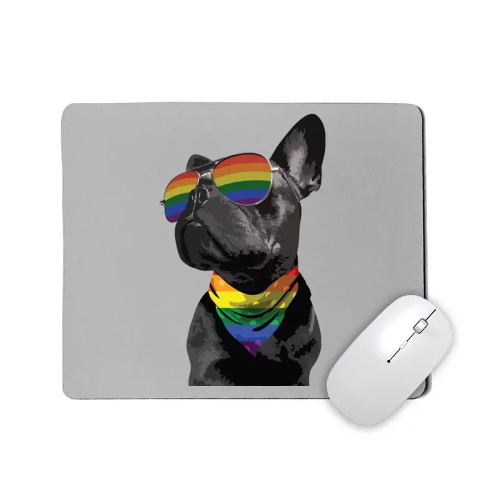 Rainbow French Bulldog Lovers Frenchie LGBTQ Pride Month Mousepad