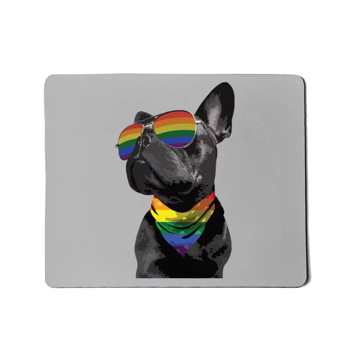 Rainbow French Bulldog Lovers Frenchie LGBTQ Pride Month Mousepad