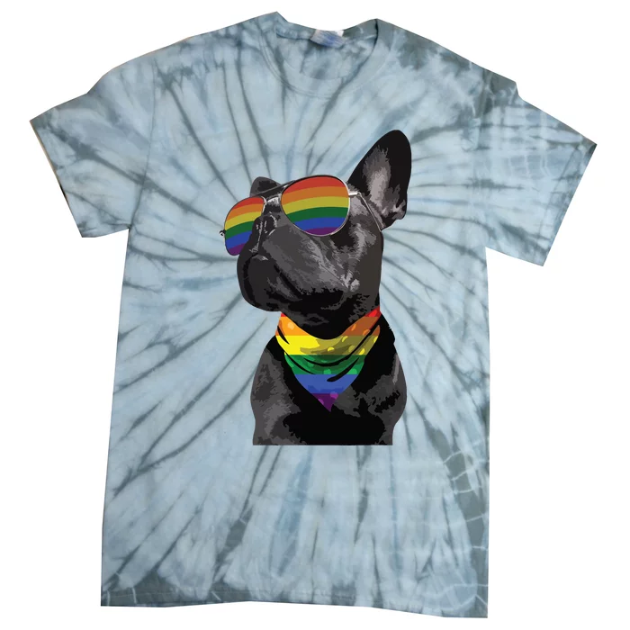 Rainbow French Bulldog Lovers Frenchie LGBTQ Pride Month Tie-Dye T-Shirt