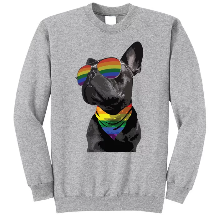 Rainbow French Bulldog Lovers Frenchie LGBTQ Pride Month Tall Sweatshirt