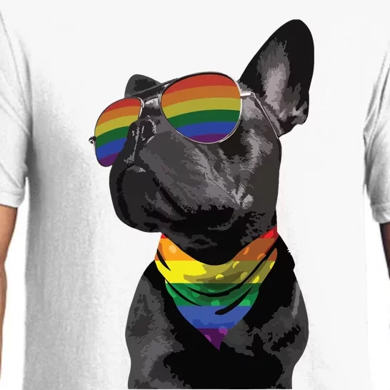 Rainbow French Bulldog Lovers Frenchie LGBTQ Pride Month Pajama Set