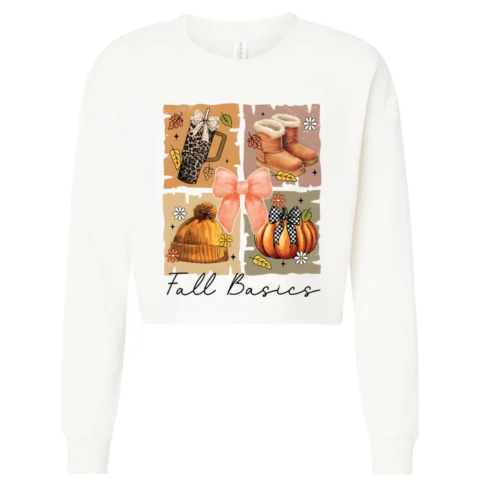 Retro Fall Basic Fall Basic Season Cropped Pullover Crew