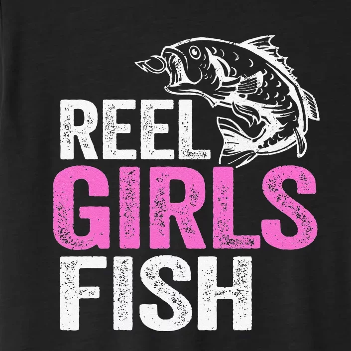 Reel Fish Bass Fishing Funny Fisherwoman Mom Fishing Gift ChromaSoft Performance T-Shirt