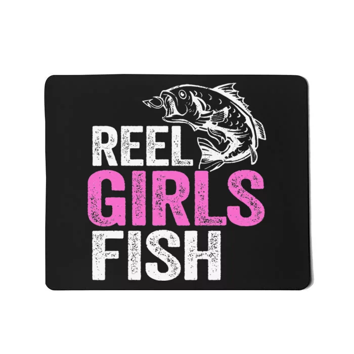 Reel Fish Bass Fishing Funny Fisherwoman Mom Fishing Gift Mousepad