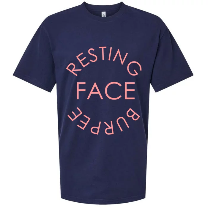 Resting Face Burpee Meaningful Gift Sueded Cloud Jersey T-Shirt