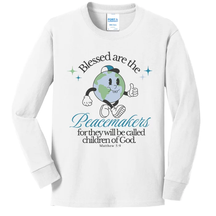 Retro Faith Based Vintage Christian Jesus Kids Long Sleeve Shirt