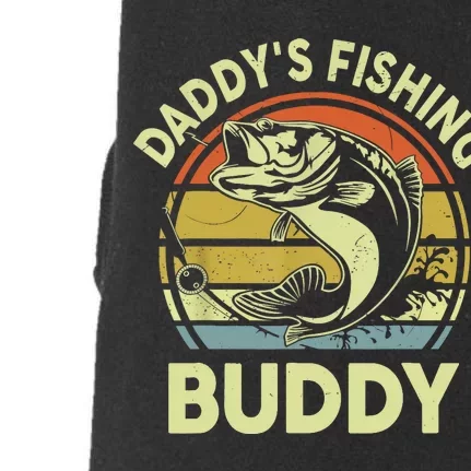 Retrodaddys Fishing Buddy Funny Bass Fishing Gift Doggie 3-End Fleece Hoodie