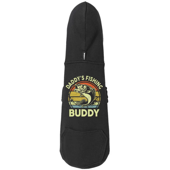 Retrodaddys Fishing Buddy Funny Bass Fishing Gift Doggie 3-End Fleece Hoodie