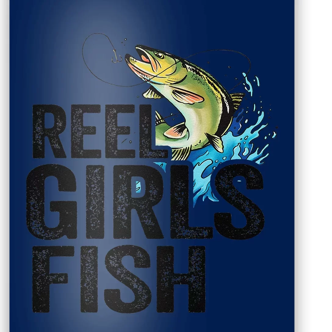 Reel Fish Bass Fishing Funny Fisherwoman Mom Fishing Poster