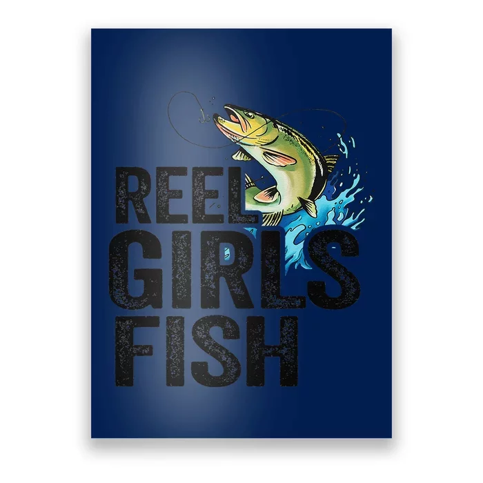 Reel Fish Bass Fishing Funny Fisherwoman Mom Fishing Poster