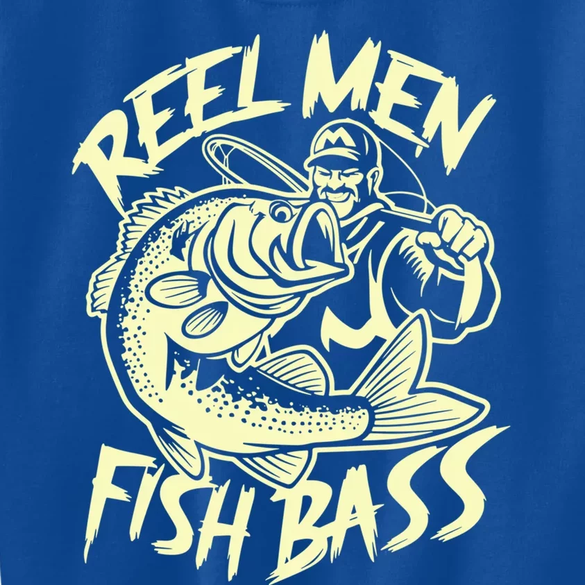 Reel Fish Bass Fishing Gift Kids Sweatshirt