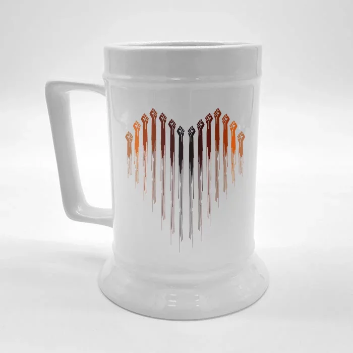 Raised Fist, BLM, Black Power Front & Back Beer Stein