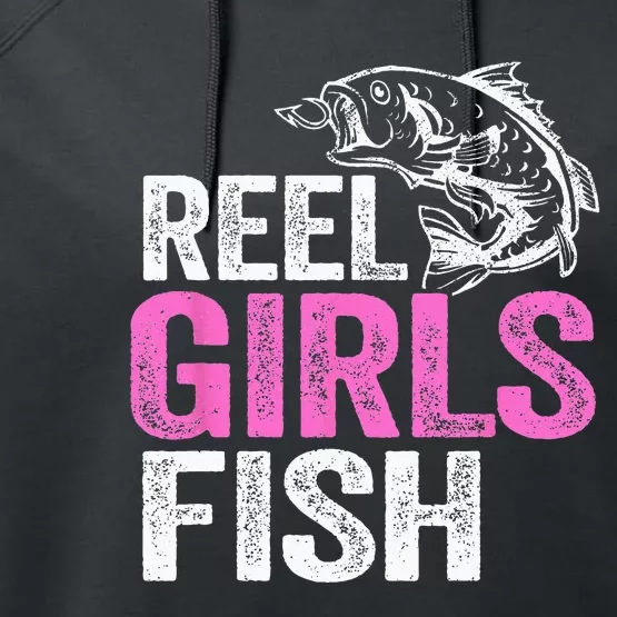 Reel Fish Bass Fishing Funny Fisherwoman Mom Fishing Performance Fleece Hoodie