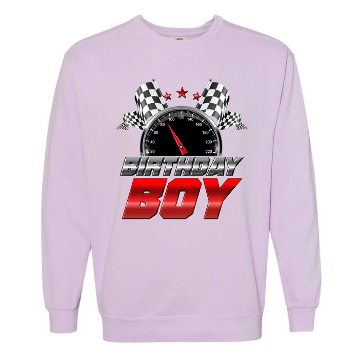 Racing Fan Birthday Boy Speedometer Garment-Dyed Sweatshirt