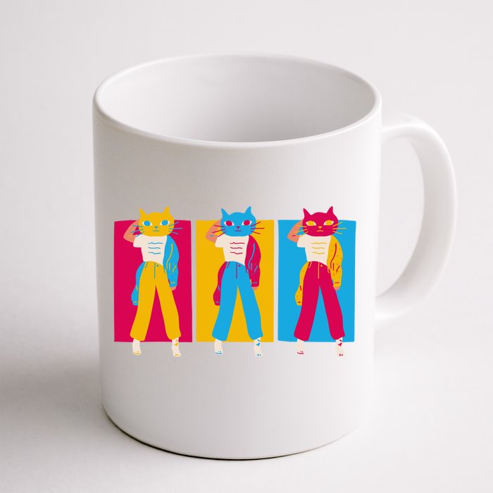 Retro Female Cat Front & Back Coffee Mug