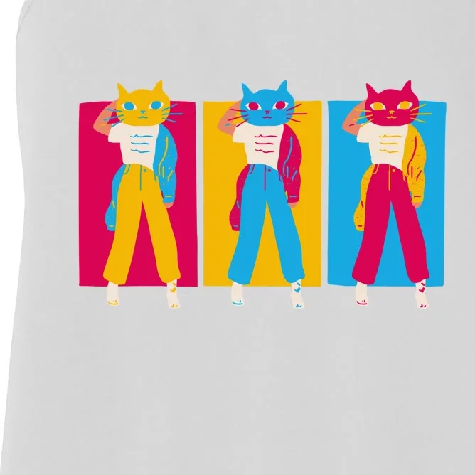 Retro Female Cat Women's Racerback Tank