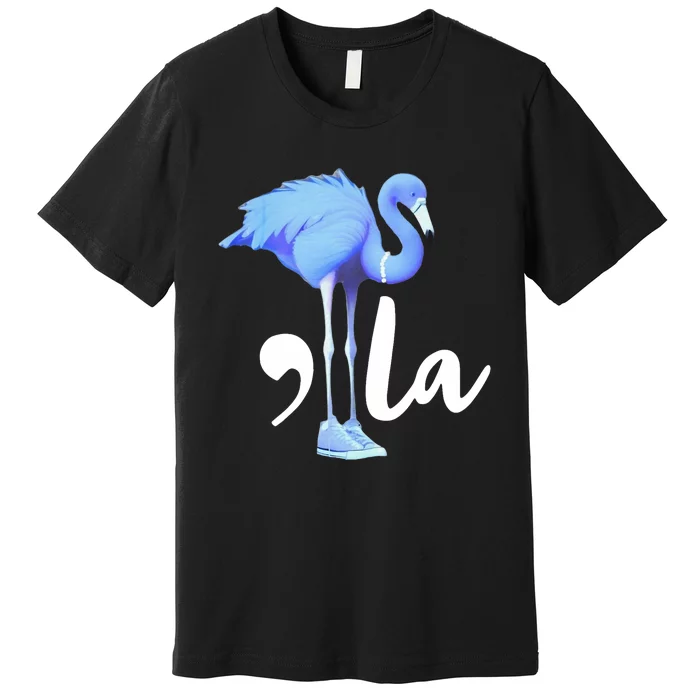 Retro Flamingo Chucks And Pearls Comma La Kamala Harris 2024 Premium T-Shirt