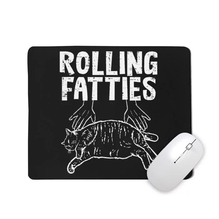 Rolling Fatties Cat Funny Fat Kitten Mousepad