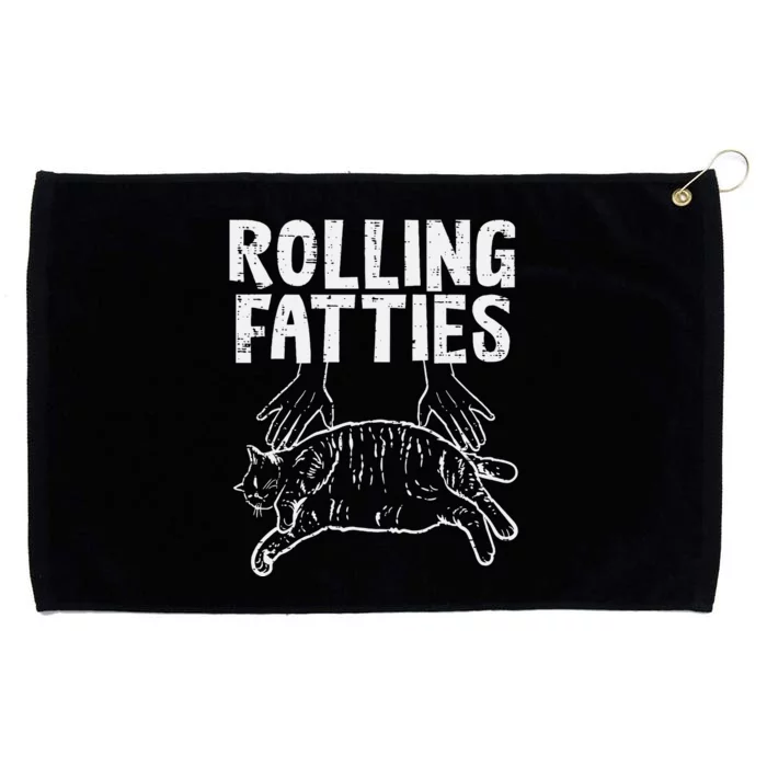 Rolling Fatties Cat Funny Fat Kitten Grommeted Golf Towel