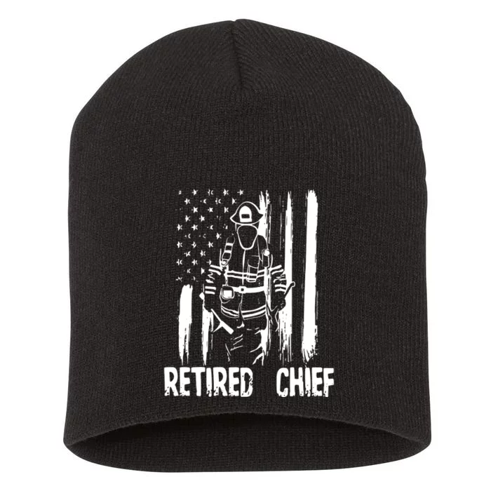 Retired Fire Chief Firefighter Shirts Fireman Gift Short Acrylic Beanie