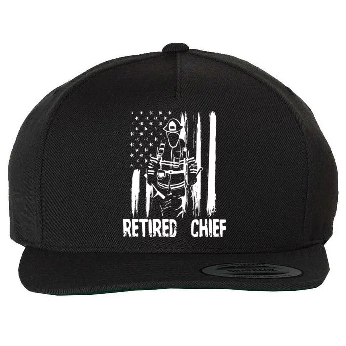 Retired Fire Chief Firefighter Shirts Fireman Gift Wool Snapback Cap