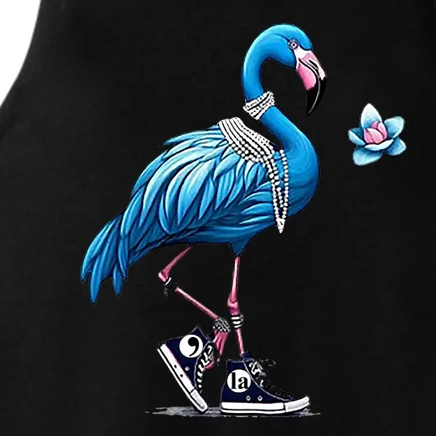 Retro Flamingo Chucks And Pearls Comma La Kamala Harris 2024 Ladies Tri-Blend Wicking Tank