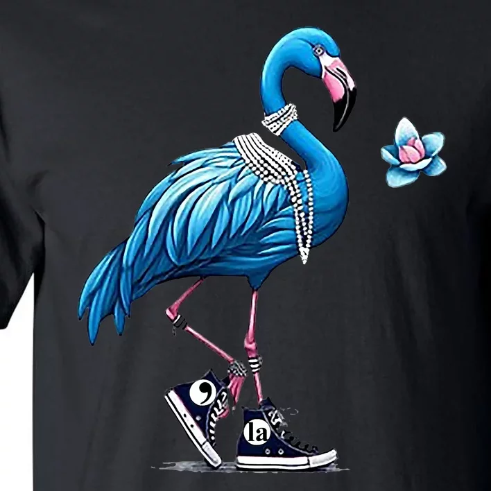 Retro Flamingo Chucks And Pearls Comma La Kamala Harris 2024 Tall T-Shirt