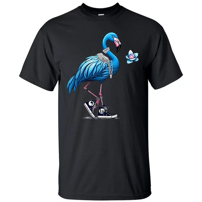 Retro Flamingo Chucks And Pearls Comma La Kamala Harris 2024 Tall T-Shirt