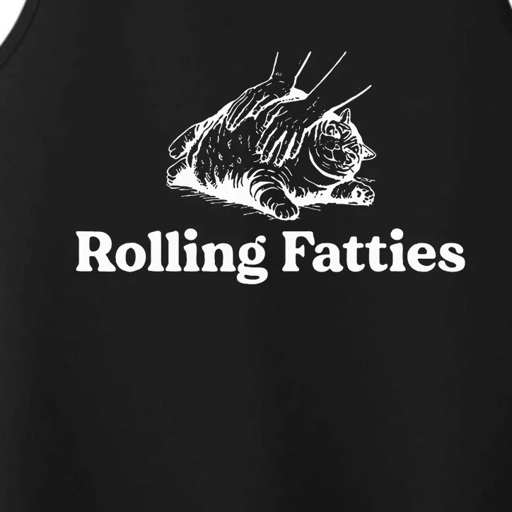 Rolling Fatties Cat Lover Funny Cat Kitten Performance Tank