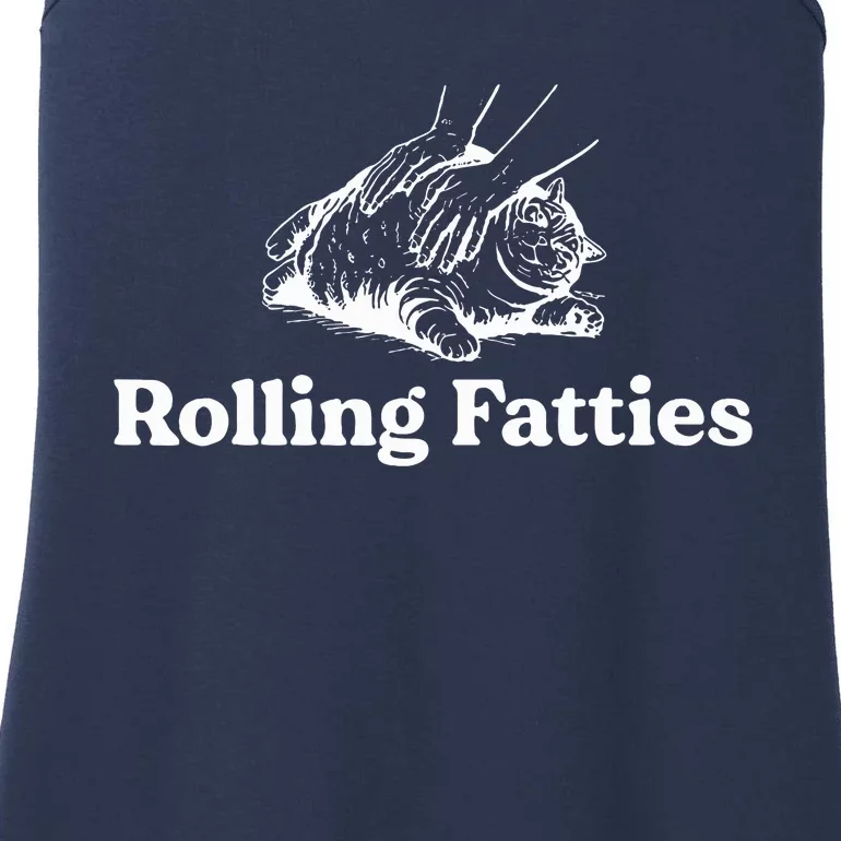 Rolling Fatties Cat Lover Funny Cat Kitten Ladies Essential Tank