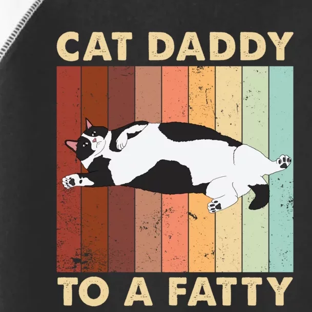 Retro Fat Chonk Dad Funny Cat Daddy To A Fatty Toddler Fine Jersey T-Shirt