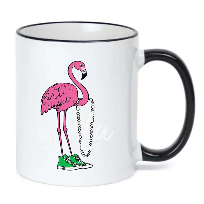 Retro Flamingo Chucks And Pearls Comma La Kamala Harris 2024 Black Color Changing Mug