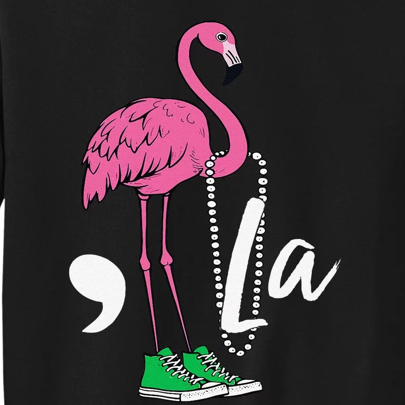 Retro Flamingo Chucks And Pearls Comma La Kamala Harris 2024 Sweatshirt