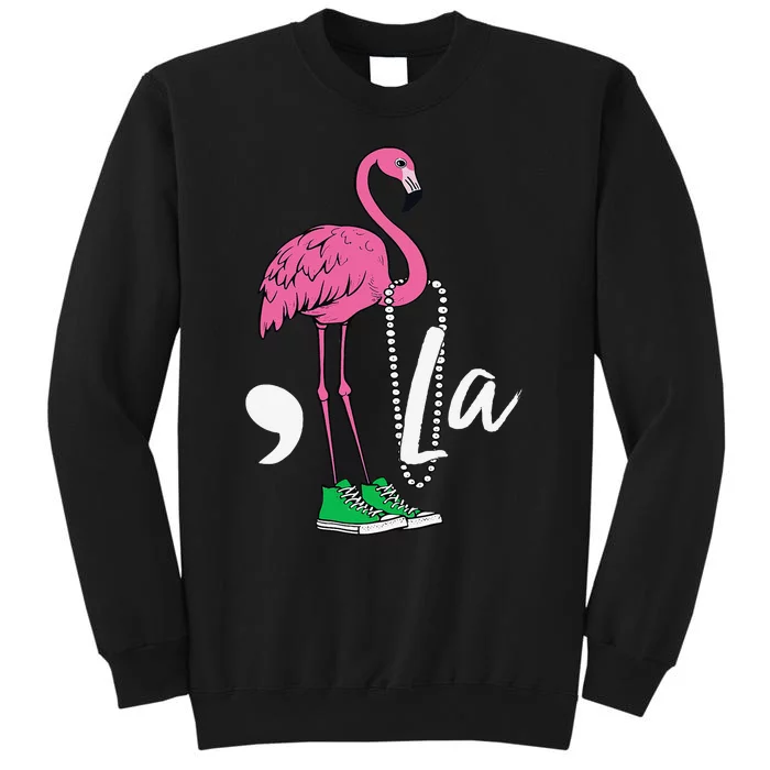 Retro Flamingo Chucks And Pearls Comma La Kamala Harris 2024 Sweatshirt