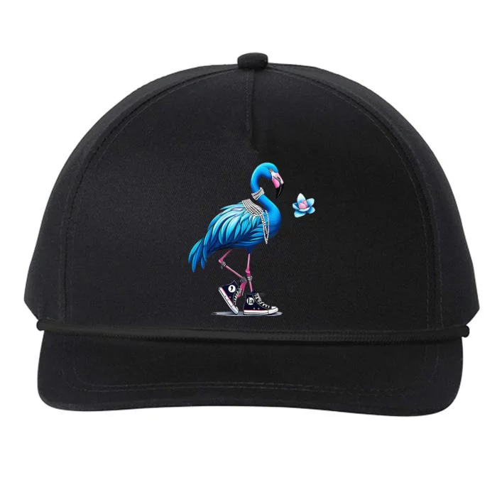 Retro Flamingo Chucks And Pearls Comma La Kamala Harris 2024 Snapback Five-Panel Rope Hat